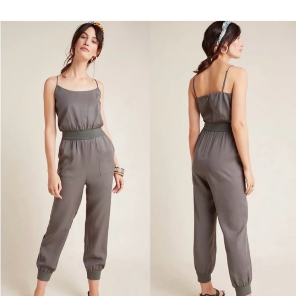 Anthropologie Nisa Jumpsuit green/gray